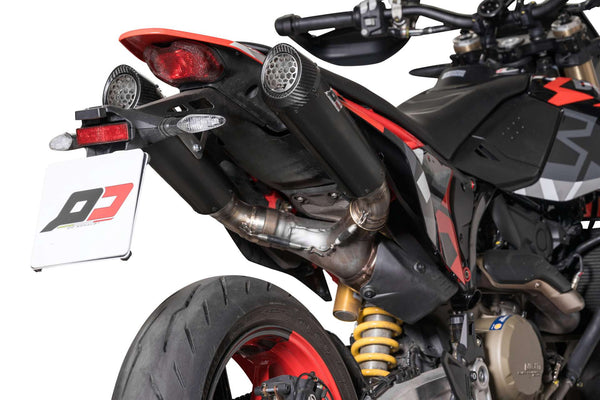 QD EXHAUST Hypermotard 698 Doppio silencer Tri Cone Titanium Carbon - Tri Cone Dark Matter product image
