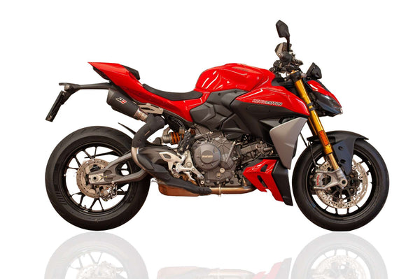 QD EXHAUST Streetfighter v2 2025 > slip-on system - slip-on system twin GUNSHOT DARK MATTER product image
