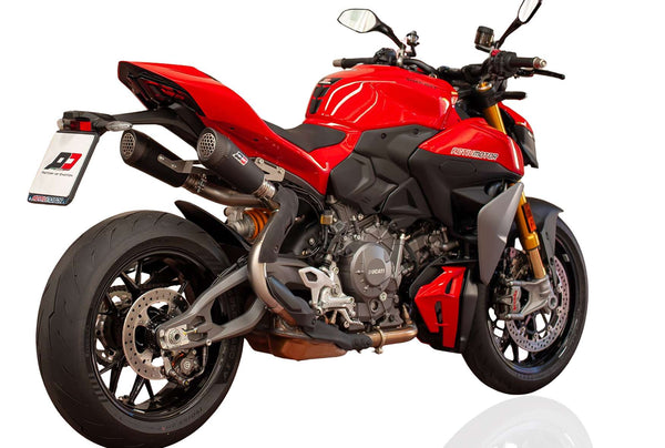 QD EXHAUST Streetfighter v2 2025 > slip-on system - slip-on system twin GUNSHOT DARK MATTER product image