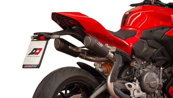 QD EXHAUST Streetfighter v2 2025 > slip-on system - slip-on system twin GUNSHOT DARK MATTER product image