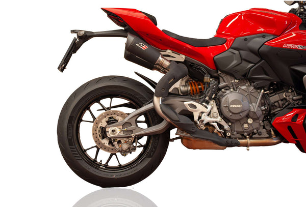 QD EXHAUST Streetfighter v2 2025 > slip-on system - slip-on system twin GUNSHOT DARK MATTER product image