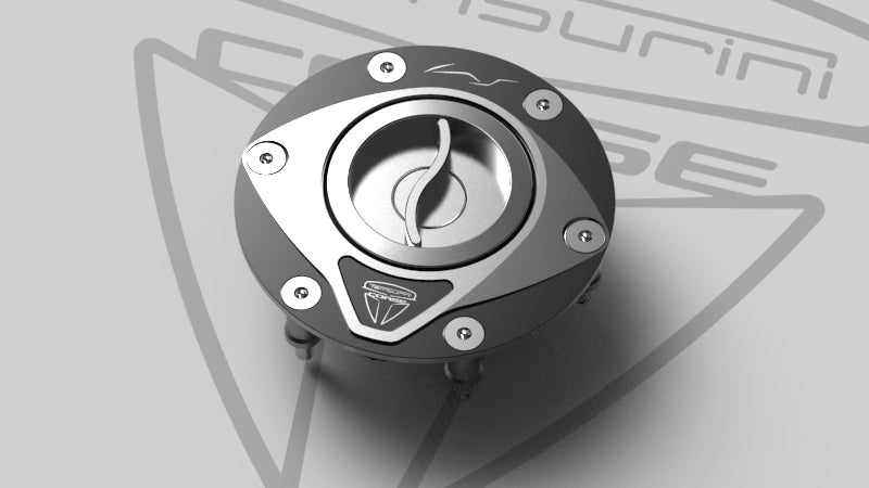Official Tamburini Corse Race Shining Black 6-Hole Fuel Cap product photo