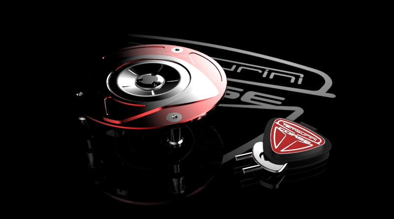Official Tamburini Corse Lock Shining Red Fuel Cap product photo