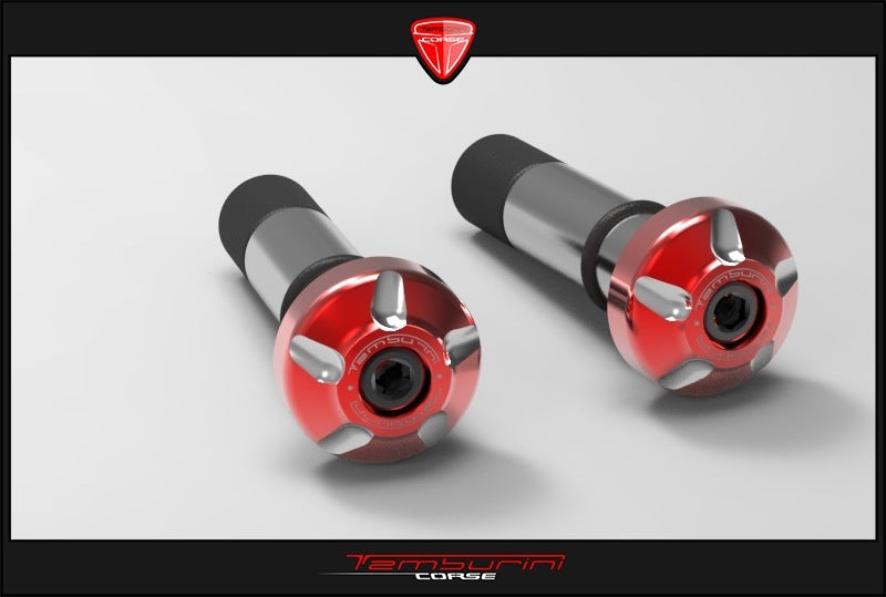 Official Tamburini Corse Red-Shining Handlebar Bar-End Weights product photo