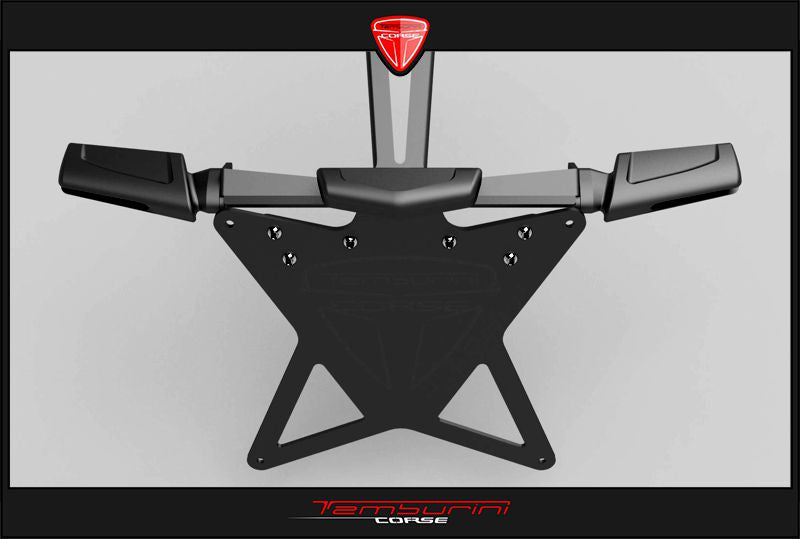 Official Tamburini Corse Black Box-Section Adjustable F4 License Plate Holder product photo