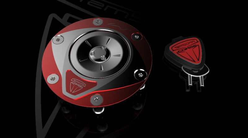 Tamburini Corse Lock Shining Red 6-Hole Fuel Cap