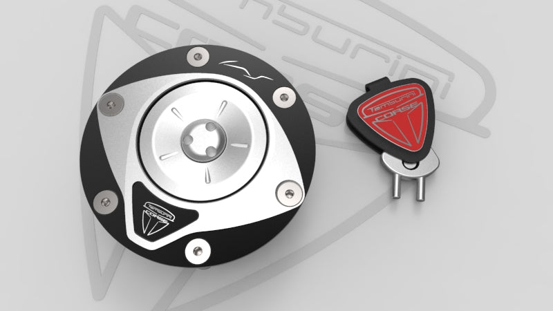 Tamburini Corse Lock Shining Black 6-Hole Fuel Cap