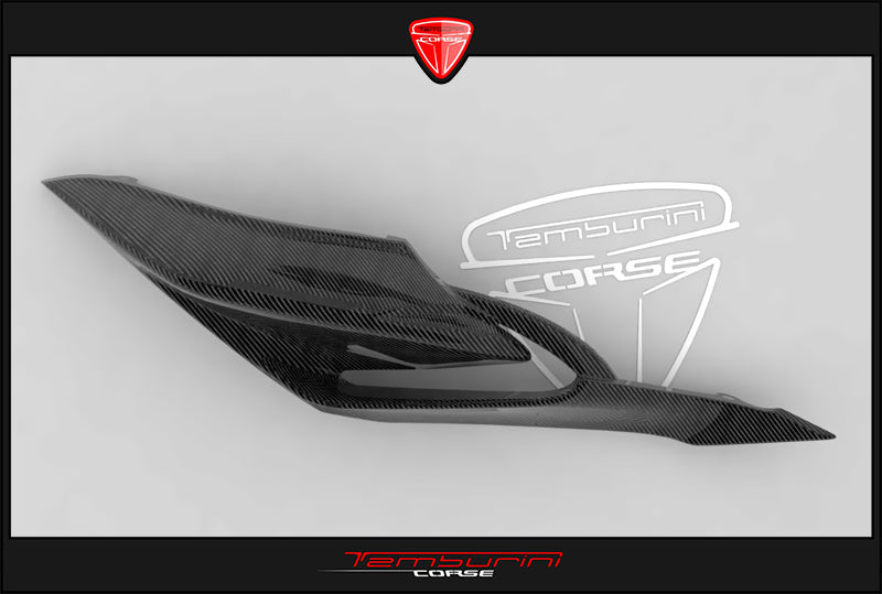 Tamburini Corse T1 Clear-Coated Carbon Right Under-Seat Side Panel