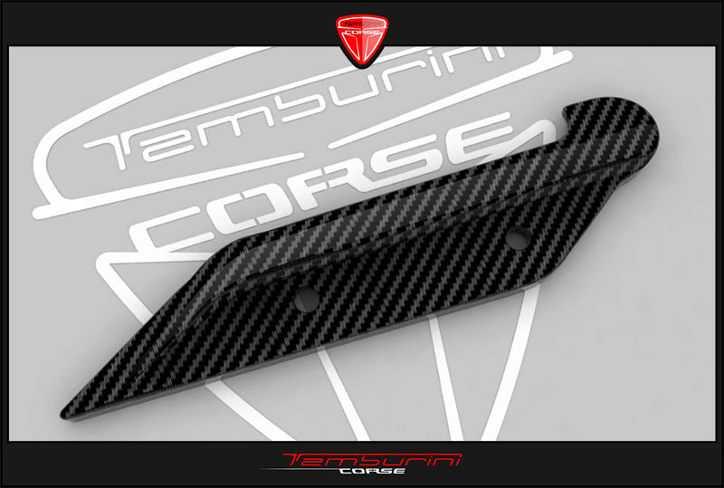 Tamburini Corse Clear-Coated Carbon Rear Footrest Mount Cover Kit