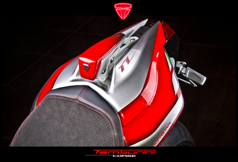 Tamburini Corse T1 Airbrushed Red-Gray Single-Seat Tail with Bumper