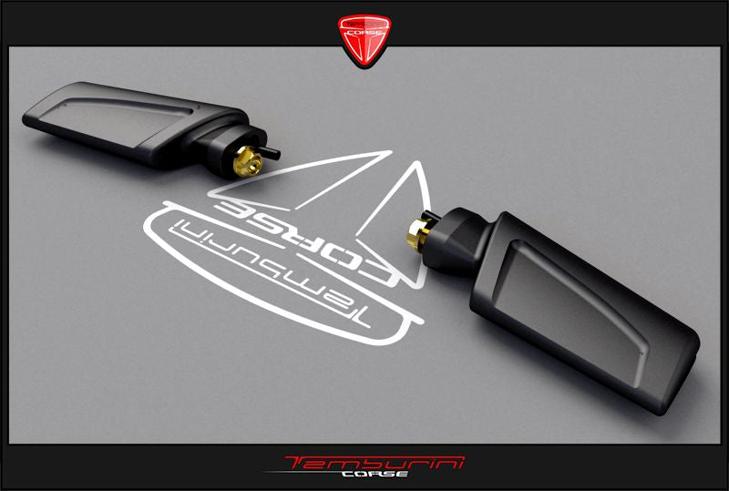 Tamburini Corse Black Sequential LED Turn Signal, Left Front / Right Rear