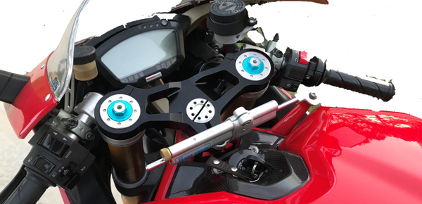 SpeedyMoto SBK Top Triple Clamp: 848/1098/1198 [Offers up to 20mm (~3/4") of added height to the stock clip-ons]