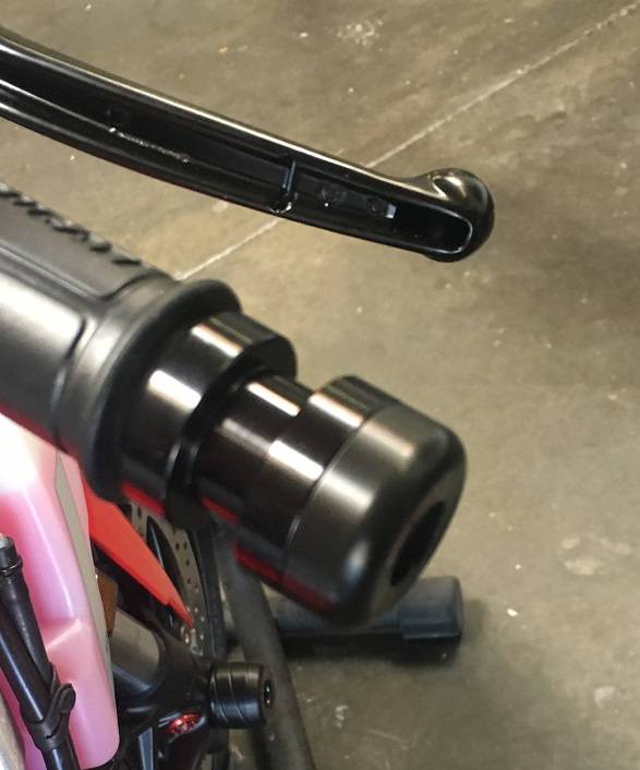 SpeedyMoto Panigale V4 Bar-End Sliders With Replaceable Puck: [Standard or CRG mirror version]