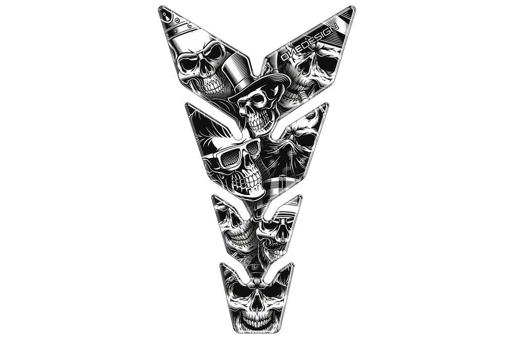 Puig Skull Party Black and White Tank Protector