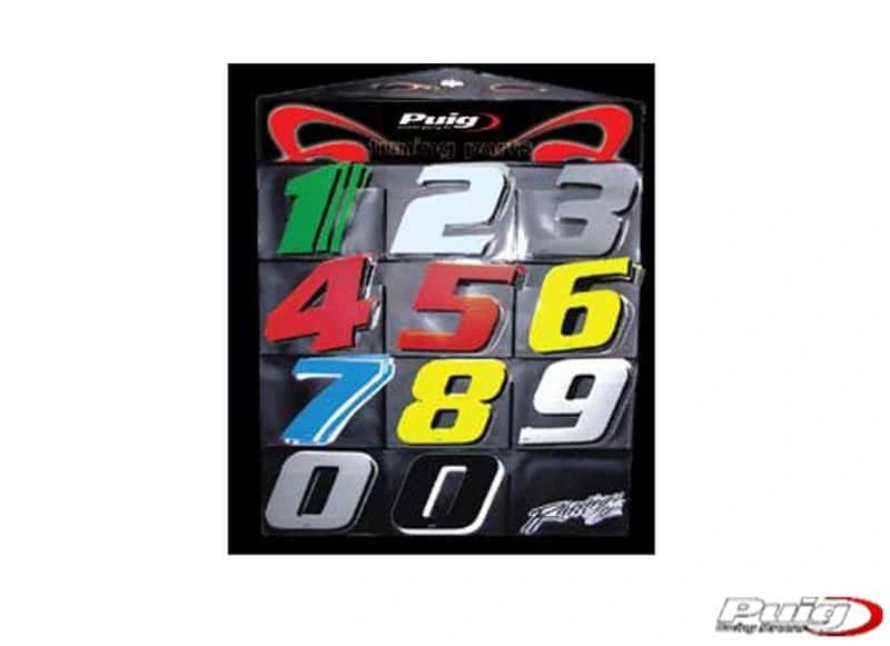 Puig Motorcycle Number Stickers 0–8