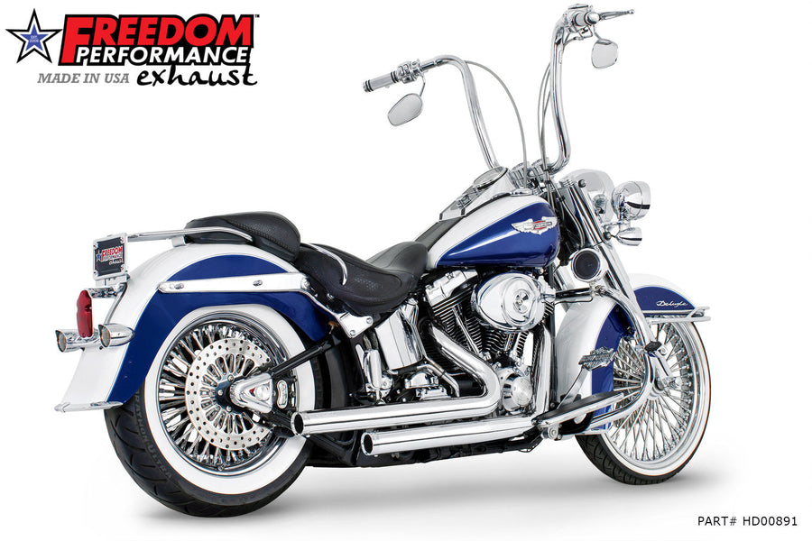 Freedom Performance HARLEY SOFTAIL INDEPENDENCE STAGGERED DUALS 1986-2017 BUNDLE