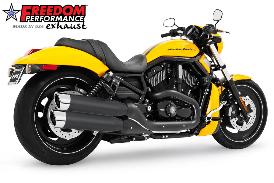 Freedom Performance (BLOW OUT) HARLEY V-ROD 4" SLIP-ONS 2011-2017 BUNDLE