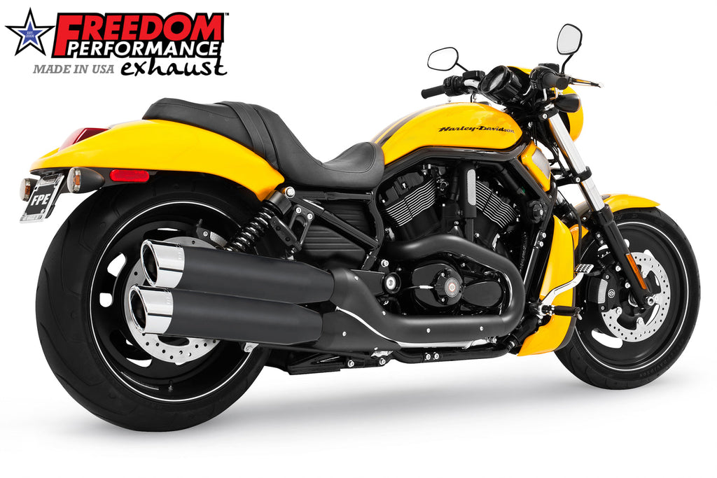 Freedom Performance (BLOW OUT) HARLEY V-ROD 4" SLIP-ONS 2011-2017 BUNDLE