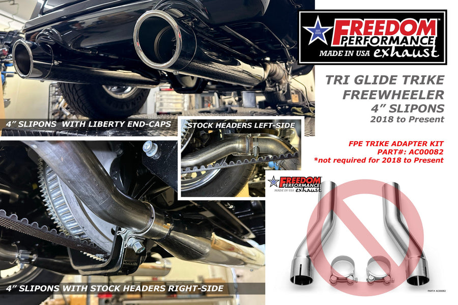 Freedom Performance HARLEY TRIKE 4.5" SLASH RAPTOR SLIP-ONS