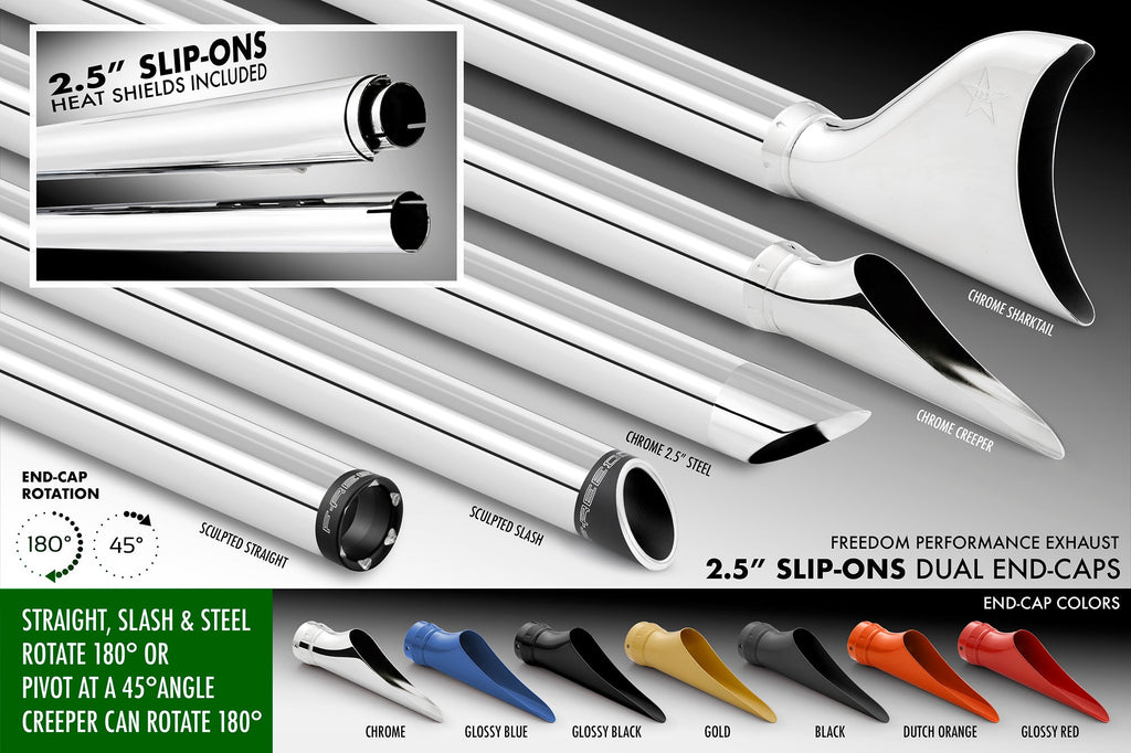 Freedom Performance HARLEY TOURING 2.5" SLIP-ONS *CHECK DESCRIPTION FOR YEAR FITMENTS* BUNDLE