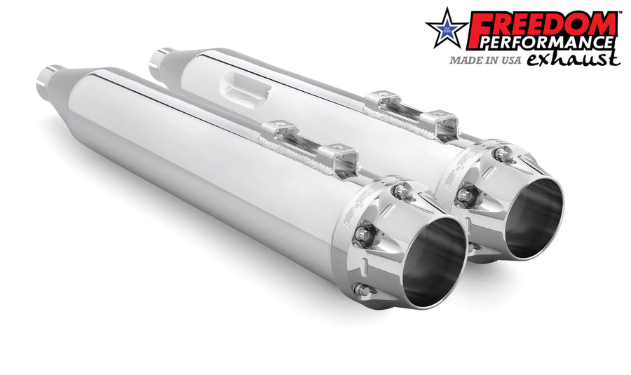 Freedom Performance HARLEY FREE WHEELER 4" SLIP-ONS WITH 4.5" END-CAP Bundle