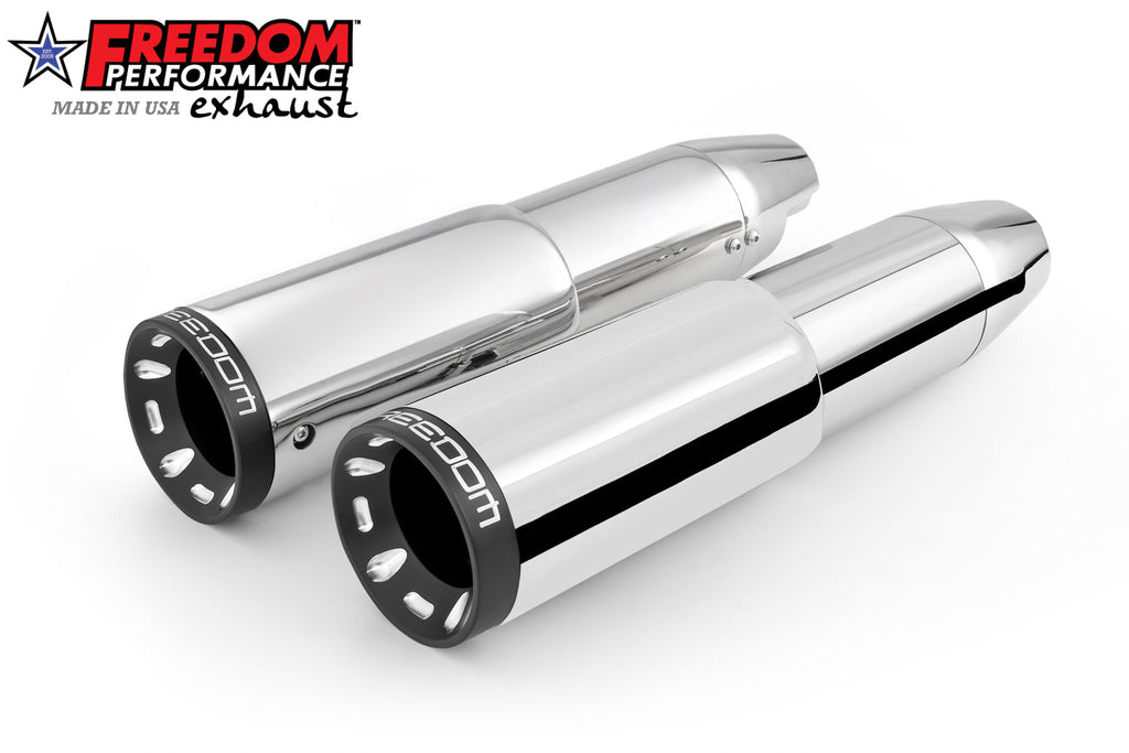 Freedom Performance HARLEY 4.5" 2-STEP SLIP-ONS FOR SOFTAIL M8 ONLY (FPE HEADERS ONLY) BUNDLE *FITS WIDE TIRE BIKES ONLY*