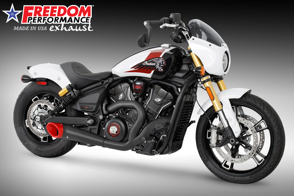 Freedom Performance INDIAN SCOUT 2025-PRESENT 101-CLASSIC-SUPER-SPORT-BOBBER 4.5" 2 INTO 1 TURN-OUT BUNDLE