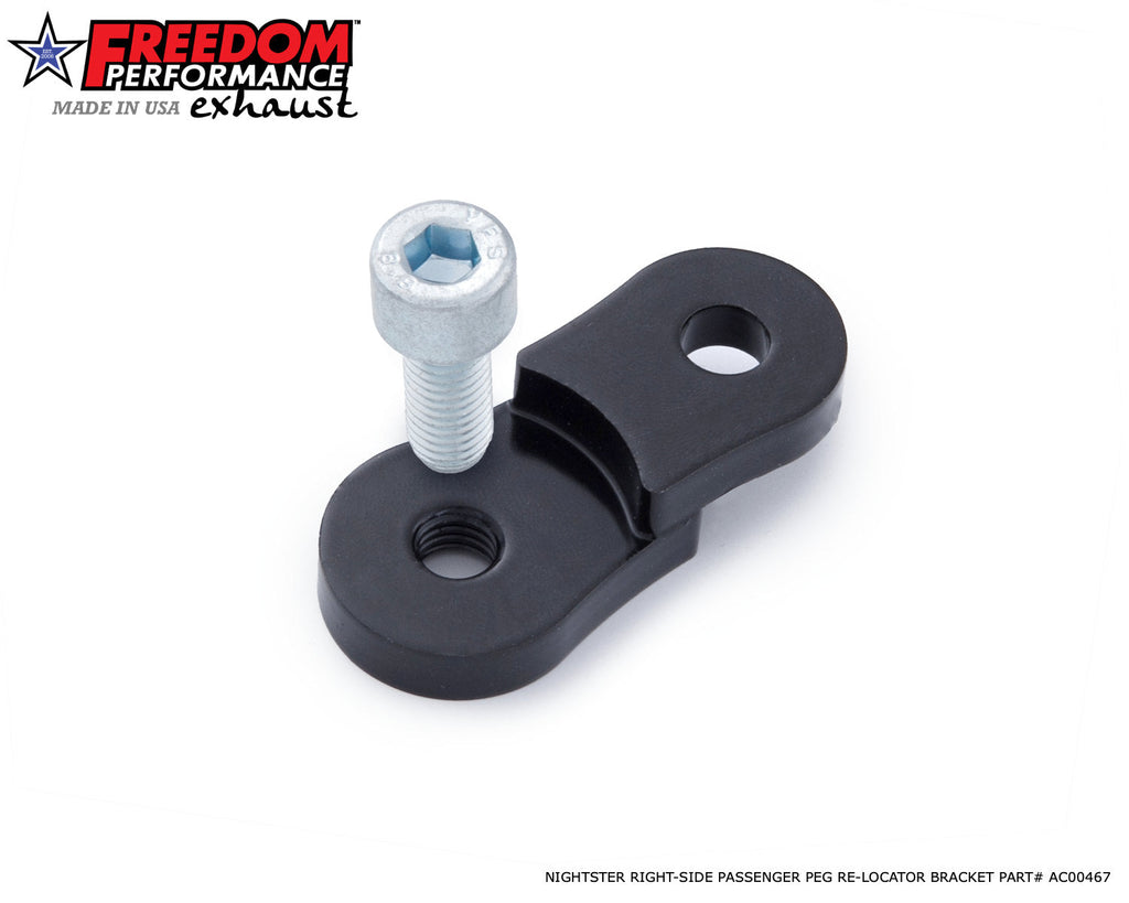 Freedom Performance HARLEY NIGHTSTER RIGHT-SIDE PASSENGER PEG RE-LOCATOR BRACKET Fits '21 to Present ACCESSORIES