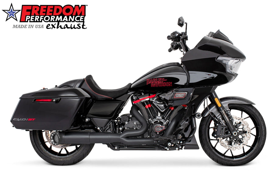 Freedom Performance HARLEY TOURING 4.5" 2 STEPPED MID UNION 2-INTO-1 TURNOUT BUNDLE 2017-PRESENT