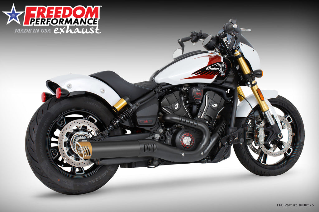 Freedom Performance INDIAN  2025-PRESENT SCOUT 101-CLASSIC-SUPER-SPORT-BOBBER 4" SLIP-ON BUNDLE