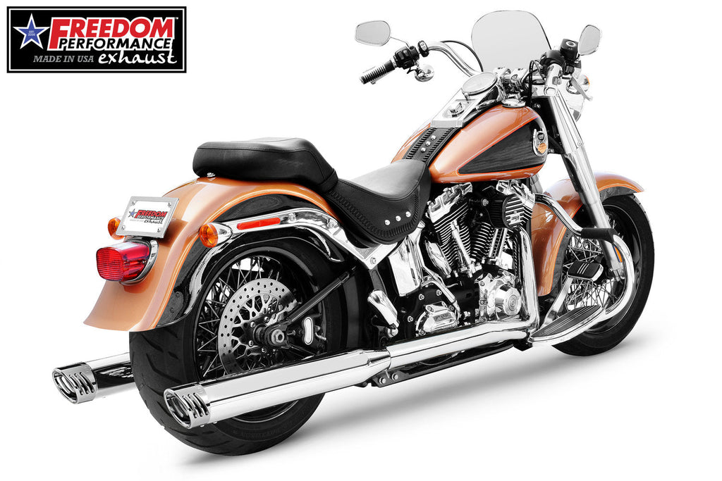 Freedom Performance HARLEY SOFTAIL 4" TRUE-DUAL FULL SYSTEM CLASSIC 1986-2017 BUNDLE