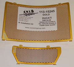 Cox Racingroup Ducati ST2, ST3, ST4, ST3S, ST4S – 113-15247 Gold Radiator and Oil Cooler Guard Set