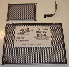 Cox Racingroup 2010-2014 Ducati MultiStrada 1200 - all – 113-15383 Titanium Radiator and Oil Cooler Guard Set