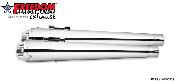 Freedom Performance HARLEY TOURING AMERICAN OUTLAW & COMBAT FLUTED 4.5" MEGAPHONE SLIP-ONS BUNDLE 1995-PRESENT