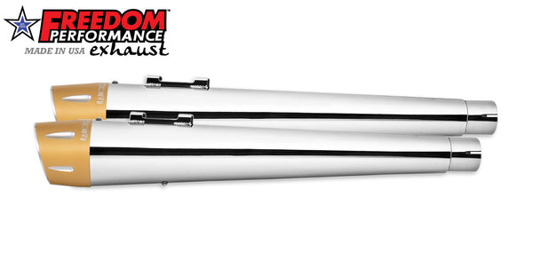Freedom Performance HARLEY TOURING AMERICAN OUTLAW & COMBAT FLUTED 4.5" MEGAPHONE SLIP-ONS BUNDLE 1995-PRESENT