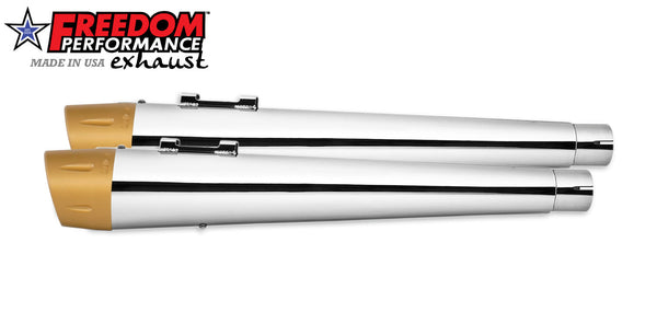 Freedom Performance HARLEY TOURING AMERICAN OUTLAW & COMBAT FLUTED 4.5" MEGAPHONE SLIP-ONS BUNDLE 1995-PRESENT