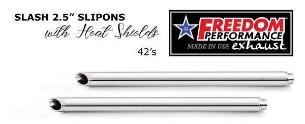 Freedom Performance YAMAHA ROADSTAR/1600/SILVERADO 2.5" CLASSIC SLIP-ONS BUNDLE