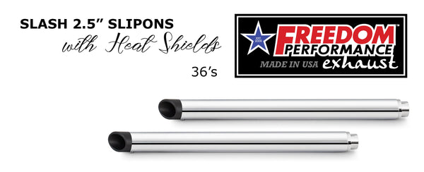 Freedom Performance YAMAHA ROADSTAR/1600/SILVERADO 2.5" CLASSIC SLIP-ONS BUNDLE