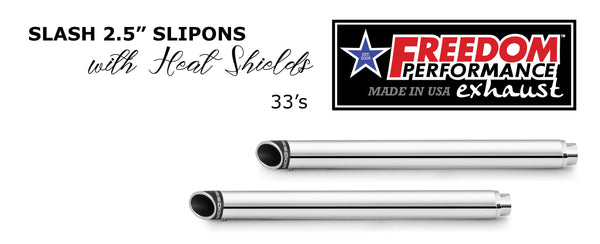 Freedom Performance YAMAHA ROADSTAR/1600/SILVERADO 2.5" CLASSIC SLIP-ONS BUNDLE