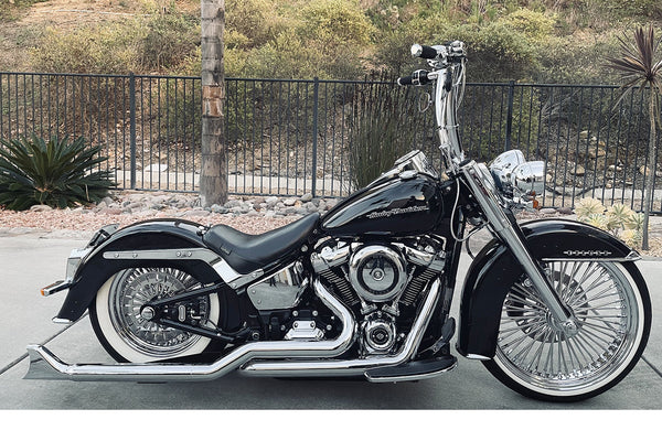 Freedom Performance HARLEY M8 SOFTAIL 2.5" TUCK & UNDER TRUE DUALS FULL SYSTEM 2018-PRESENT BUNDLE *NOT FOR WIDE TIRE BIKES