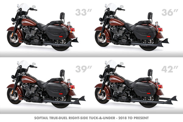 Freedom Performance HARLEY M8 SOFTAIL 2.5" TUCK & UNDER TRUE DUALS FULL SYSTEM 2018-PRESENT BUNDLE *NOT FOR WIDE TIRE BIKES