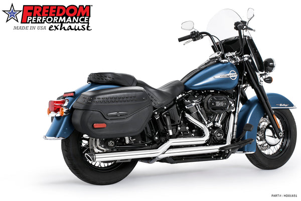 Freedom Performance HARLEY M8 SOFTAIL 2.5" TUCK & UNDER TRUE DUALS FULL SYSTEM 2018-PRESENT BUNDLE *NOT FOR WIDE TIRE BIKES