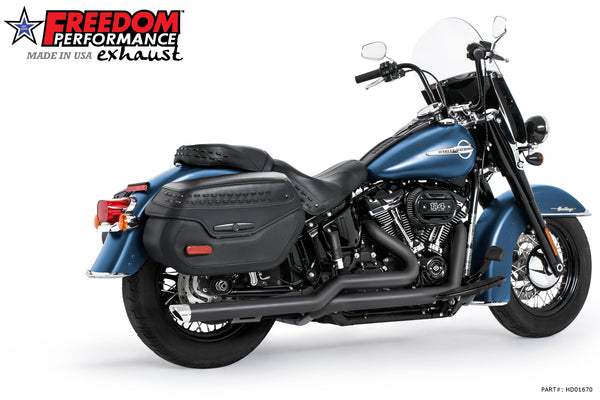 Freedom Performance HARLEY M8 SOFTAIL 2.5" TUCK & UNDER TRUE DUALS FULL SYSTEM 2018-PRESENT BUNDLE *NOT FOR WIDE TIRE BIKES