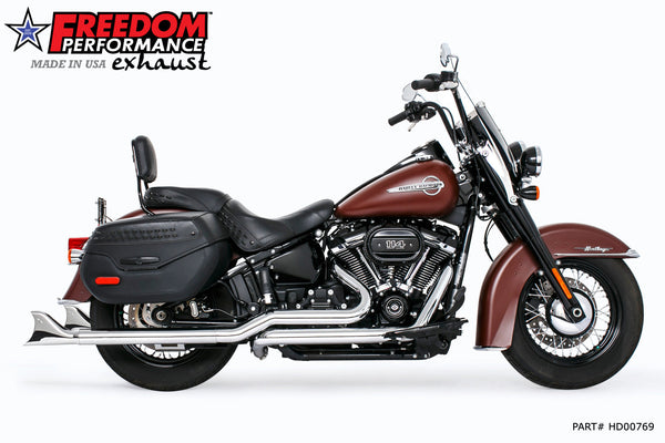 Freedom Performance HARLEY M8 SOFTAIL 2.5" TUCK & UNDER TRUE DUALS FULL SYSTEM 2018-PRESENT BUNDLE *NOT FOR WIDE TIRE BIKES
