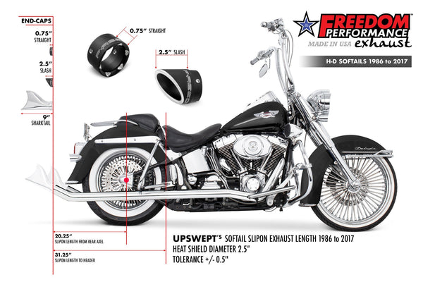 Freedom Performance HARLEY SOFTAIL 2.5" CLASSIC TRUE-DUALS FULL SYSTEM Fits 1986-2006 or 2007-2017 BUNDLE
