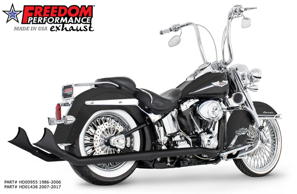 Freedom Performance HARLEY SOFTAIL 2.5" CLASSIC TRUE-DUALS FULL SYSTEM Fits 1986-2006 or 2007-2017 BUNDLE
