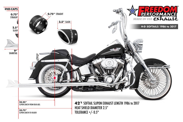 Freedom Performance HARLEY SOFTAIL 2.5" CLASSIC TRUE-DUALS FULL SYSTEM Fits 1986-2006 or 2007-2017 BUNDLE