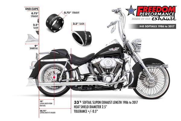 Freedom Performance HARLEY SOFTAIL 2.5" CLASSIC TRUE-DUALS FULL SYSTEM Fits 1986-2006 or 2007-2017 BUNDLE