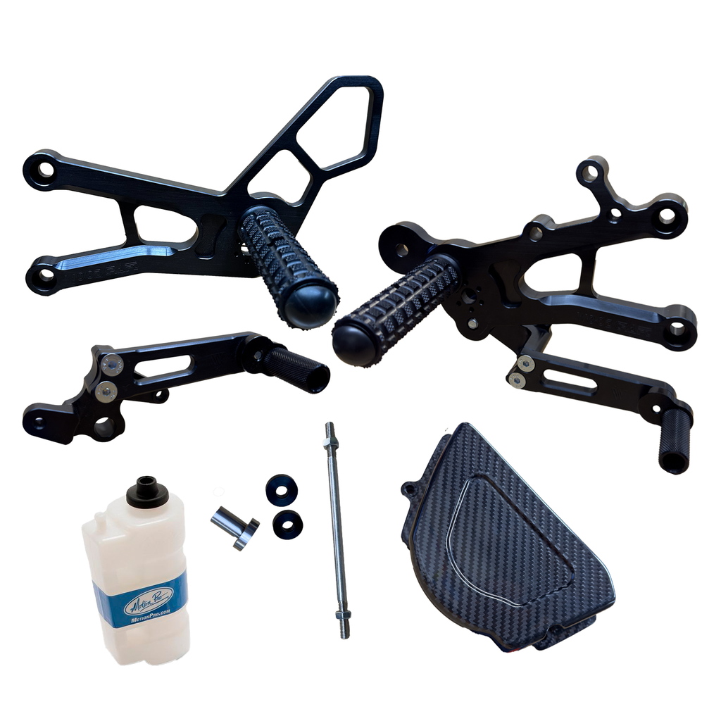 Woodcraft 05-0517BC Triumph 765 Street Triple STD Shift Rearset with Sprocket Cover