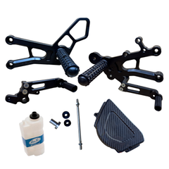 Woodcraft 05-0517BC Triumph 765 Street Triple STD Shift Rearset with Sprocket Cover